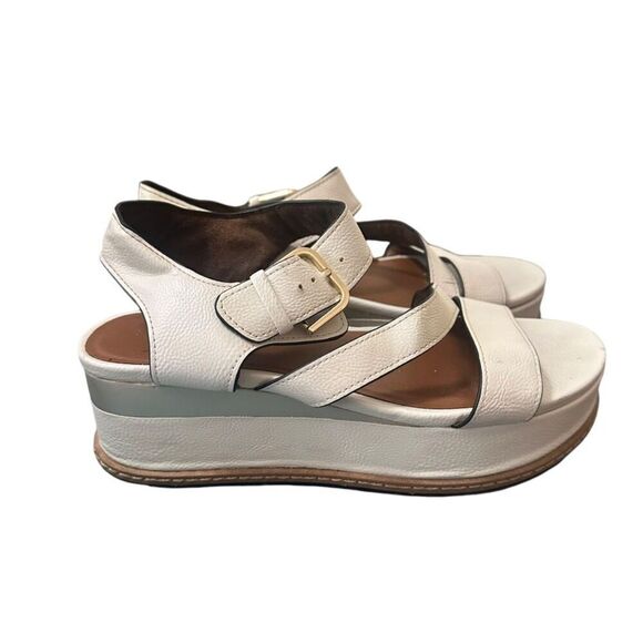 Naturalizer Shoes - Naturalizer Fitz Wedge Sandals Women's SZ 6.5 Cream Adjustable Straps Boho